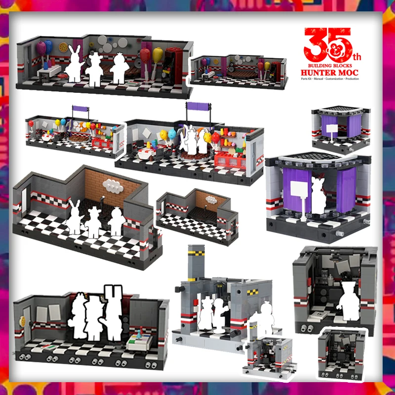 horror game toys bear action figures Bunny characters security office restaurant show stage horror game scenes building blocks
horror game toys bear action figures Bunny characters security office restaurant show stage horror game scenes building blocks