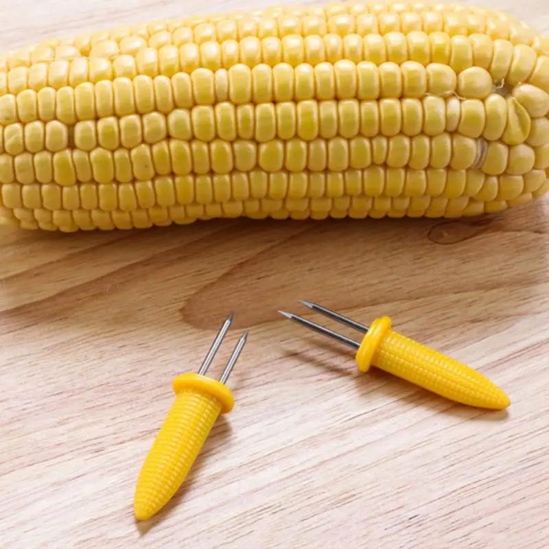 

2/4/5PCS New Fork Corn Skewer Stainless Steel Corn Holders Corn On The Cob Skewers Fruit Forks Outdoor Barbecue Tool BBQ Tools