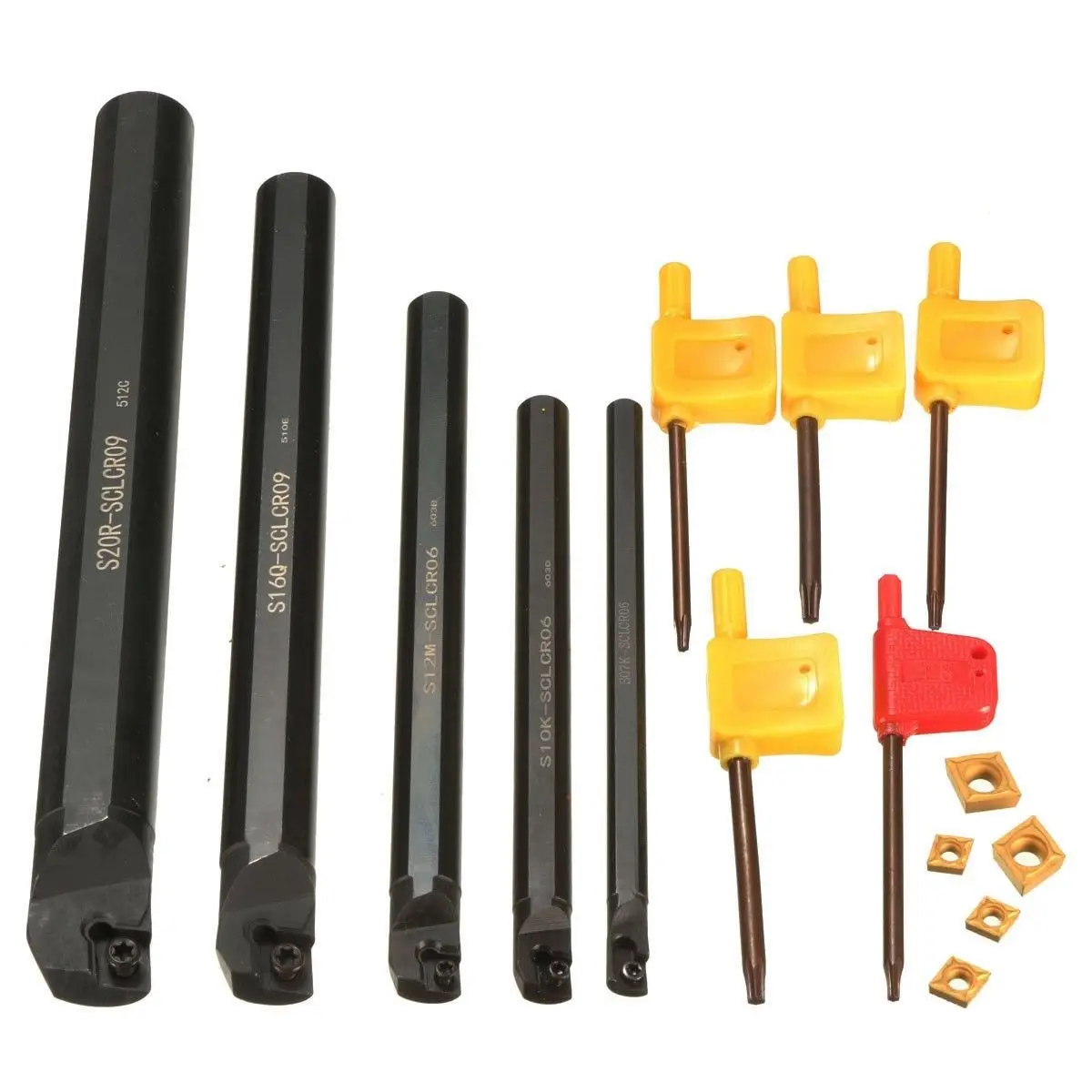 7/10/12/16/20mm SCLCR06/SCLCR09 Turning Tool Boring Bar Holder For CCMT060204 Insert CCMT09T304 Lathe Milling Tool With Wrenches
7/10/12/16/20mm SCLCR06/SCLCR09 Turning Tool Boring Bar Holder For CCMT060204 Insert CCMT09T304 Lathe Milling Tool With Wrenches
