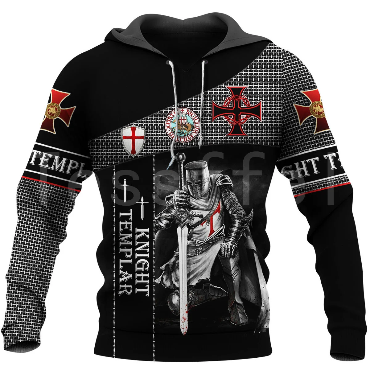 

Tessffel Newest Knit Templar Armor Jesus od uard Cavalier Pullover Streetwear NewFasion 3DPrint Men/Women Funny dies D-9