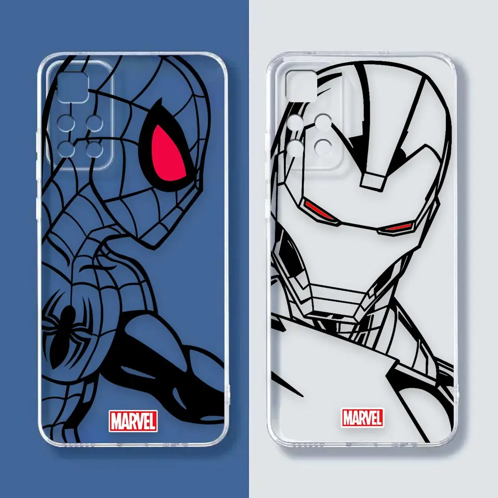 Clear Phone Case For Redmi K60 K50 K40 K40S K30 K20 12C 10X 10A 9T 9 8 CC9 CIVI 2 Pro Case Shell Marvel Lron Man Spiderman Comic
Clear Phone Case For Redmi K60 K50 K40 K40S K30 K20 12C 10X 10A 9T 9 8 CC9 CIVI 2 Pro Case Shell Marvel Lron Man Spiderman Comic