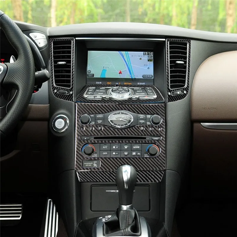 Черные наклейки из углеродного волокна для INFINITI FX 2009-2013 QX70 2014-2017, аксессуары для интерьера автомобиля
Черные наклейки из углеродного волокна для INFINITI FX 2009-2013 QX70 2014-2017, аксессуары для интерьера автомобиля