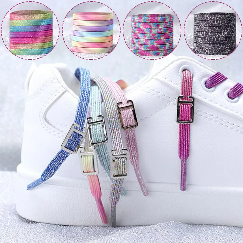 Colorful Flat Shoelaces No Tie Shoes Rope Lazy Metal Buckle Shoe Tie Elastic Shoes Laces Fashion Kids Adult Shoe Accessories
Colorful Flat Shoelaces No Tie Shoes Rope Lazy Metal Buckle Shoe Tie Elastic Shoes Laces Fashion Kids Adult Shoe Accessories
