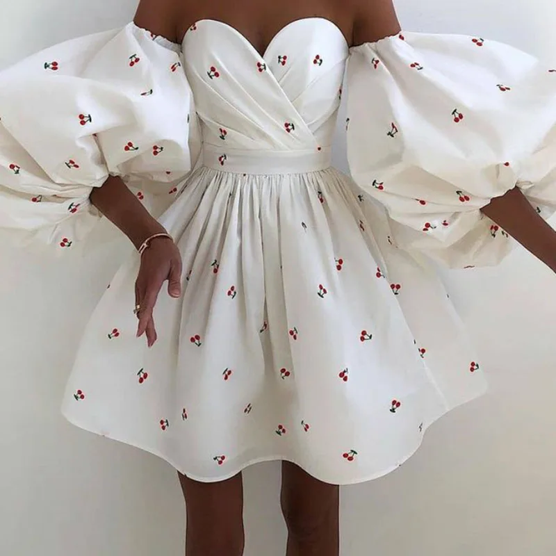 Y2k Fashion Women's Elegant Party Dress Star Cherries Print Sweetheart Neckline Puff Sleeves Summer Dress Club Streetwear Dress
Y2k Fashion Women's Elegant Party Dress Star Cherries Print Sweetheart Neckline Puff Sleeves Summer Dress Club Streetwear Dress