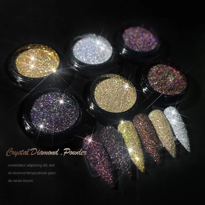 

Блестящие коричневые бриллианты для дизайна ногтей, бриллиантовые краски для профессионалов, 6 цветов, 6 бутылок