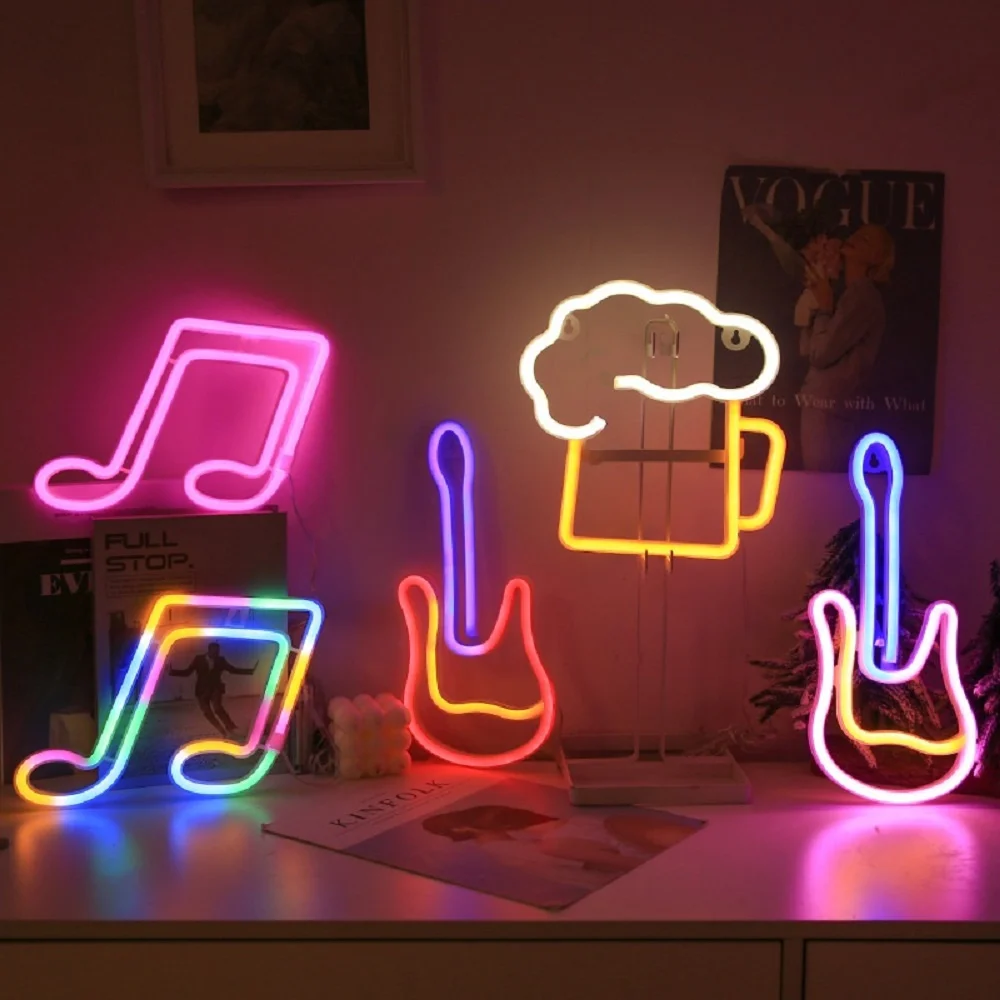 

Wholesale Led Neon Lights For Bedroom Decoration Neon Sign For Home Room Wall Birthday Party Night Light Luminous Signs D402-3XX