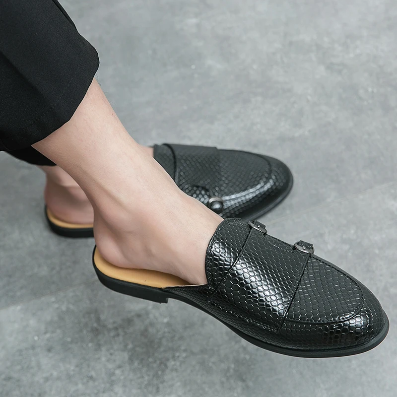 Brand Designer Men's Casual Summer Leather Luxury Business Quality 38~47 Men Half Shoes Loafers Mules Man Black Slides Slippers
Brand Designer Men's Casual Summer Leather Luxury Business Quality 38~47 Men Half Shoes Loafers Mules Man Black Slides Slippers