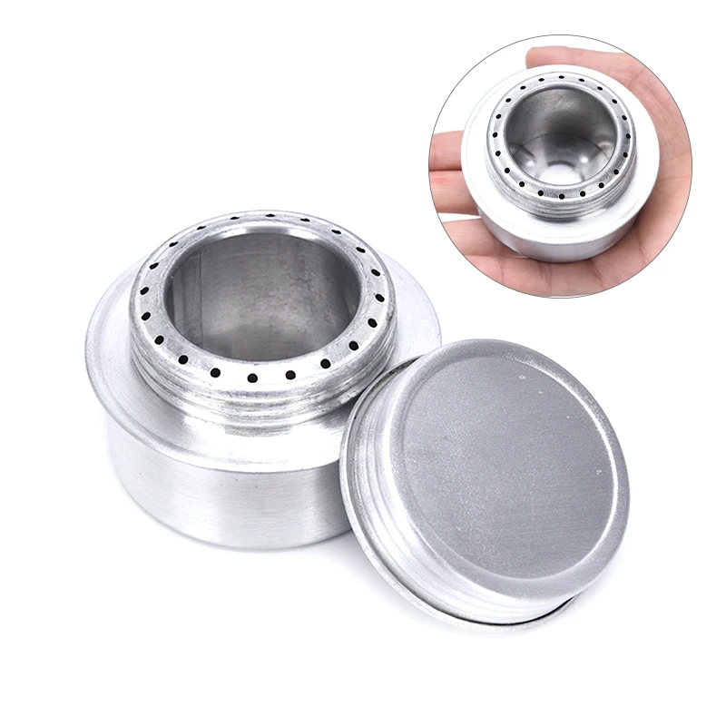 

Portable Mini Aluminum Alloy Alcohol Stove with Lid Outdoor Camping Hiking Picnic Backpacking Ultralight Cooking Stove1