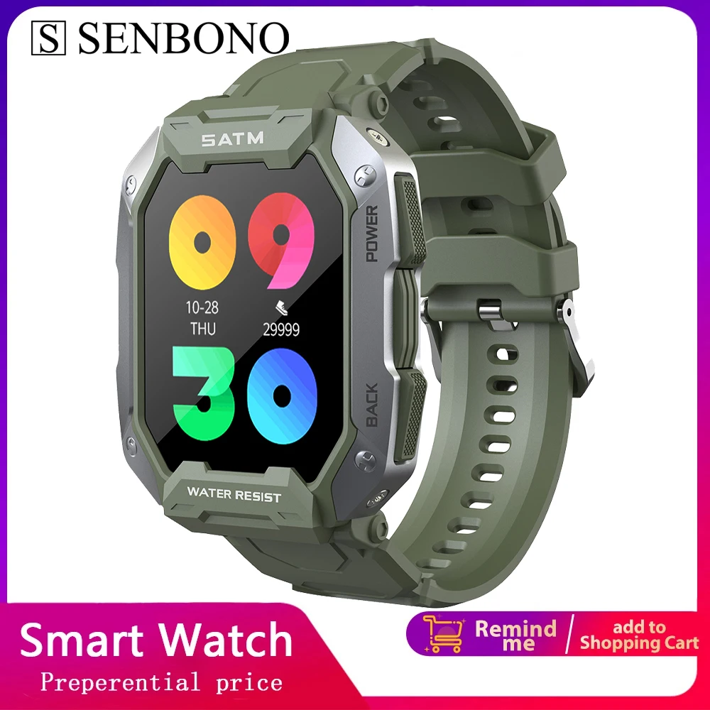 SENBONO 2022 1.71 Inch Smart Watch Men’s Blood Oxygen Monitor 5ATM Waterproof 24 Sports Modes SmartWatch Women For Android IOS
SENBONO 2022 1.71 Inch Smart Watch Men’s Blood Oxygen Monitor 5ATM Waterproof 24 Sports Modes SmartWatch Women For Android IOS