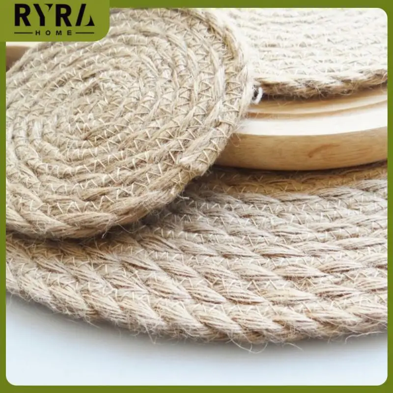 Natural Table Mat Handmade Water Hyacinth Woven Placemat Round Braided Mat Heat Resistant Hot Insulation Anti-Skidding Pad
Natural Table Mat Handmade Water Hyacinth Woven Placemat Round Braided Mat Heat Resistant Hot Insulation Anti-Skidding Pad