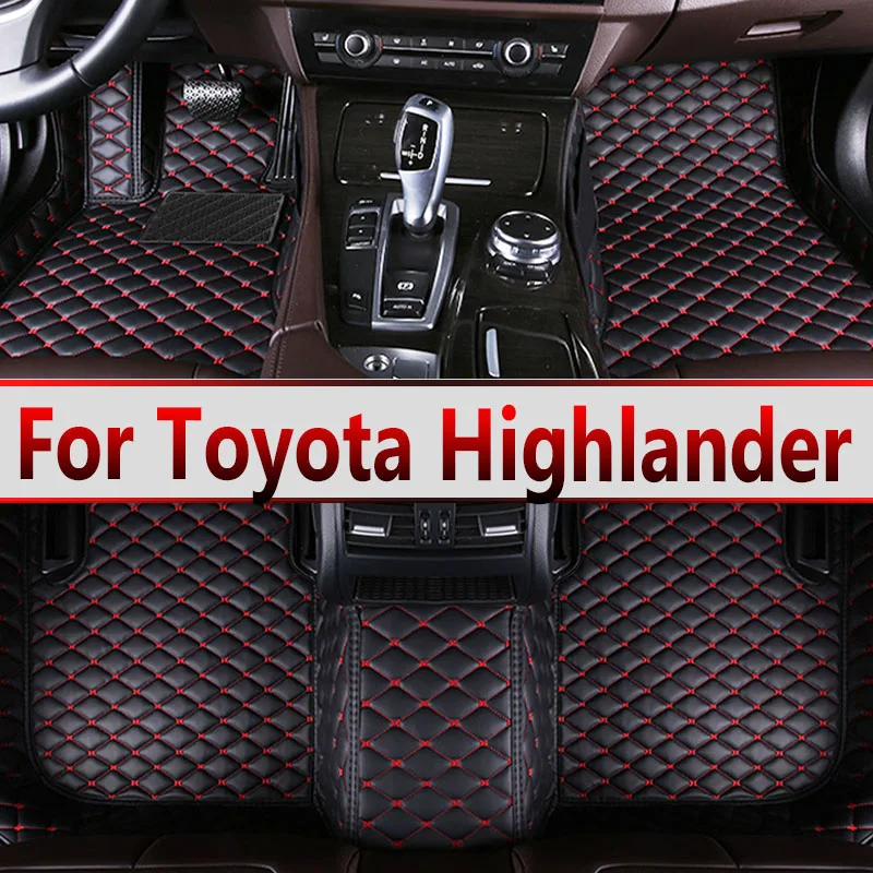 

Автомобильные коврики для Toyota Highlander (гибрид/бензин), 7 сидений, 2022, 2023, автомобильные накладки на ножки, автомобильный коврик, аксессуары для интерьера