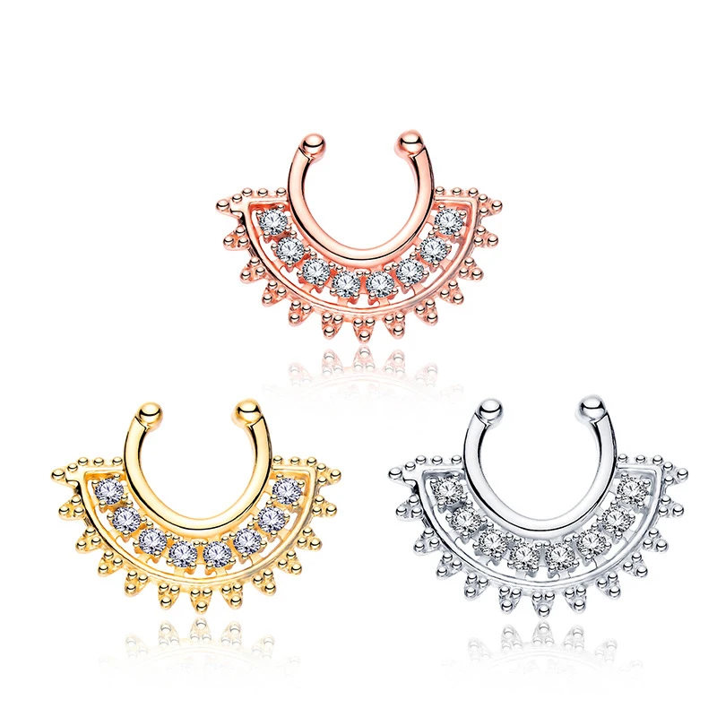 1PCS U-type Fake Septum Clicker Non Piercing Nose Clip on Hanger Cheater Body Ring Gem NEW
1PCS U-type Fake Septum Clicker Non Piercing Nose Clip on Hanger Cheater Body Ring Gem NEW