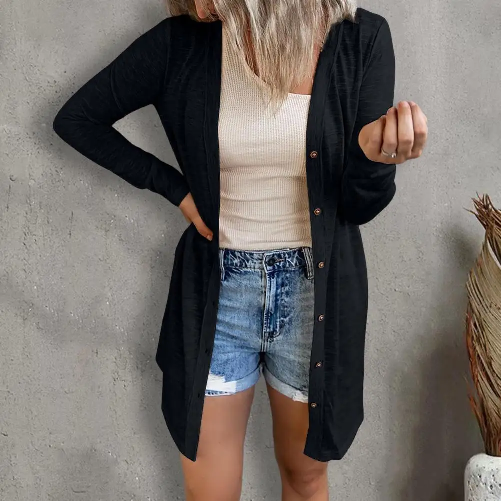 Women Autumn Coat Loose Solid Color Long Sleeves Soft Single-breasted Cardigan Pure Color Casual Lady Jacket Female Clothing
Women Autumn Coat Loose Solid Color Long Sleeves Soft Single-breasted Cardigan Pure Color Casual Lady Jacket Female Clothing