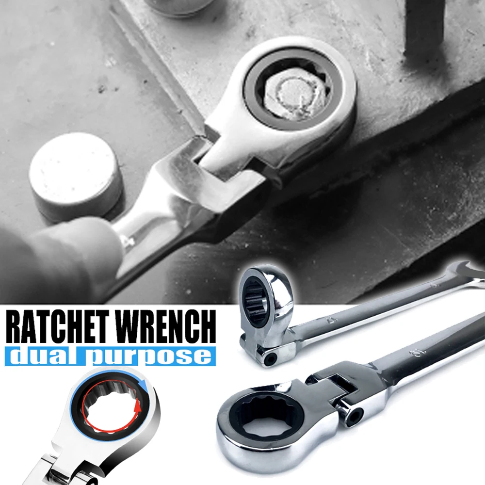 Flex Head Ratche Wrench Set Plum Blossom Open Combination Wrench Two-Way Double Fast Ratchet Wrench Auto Repair Tools
Flex Head Ratche Wrench Set Plum Blossom Open Combination Wrench Two-Way Double Fast Ratchet Wrench Auto Repair Tools