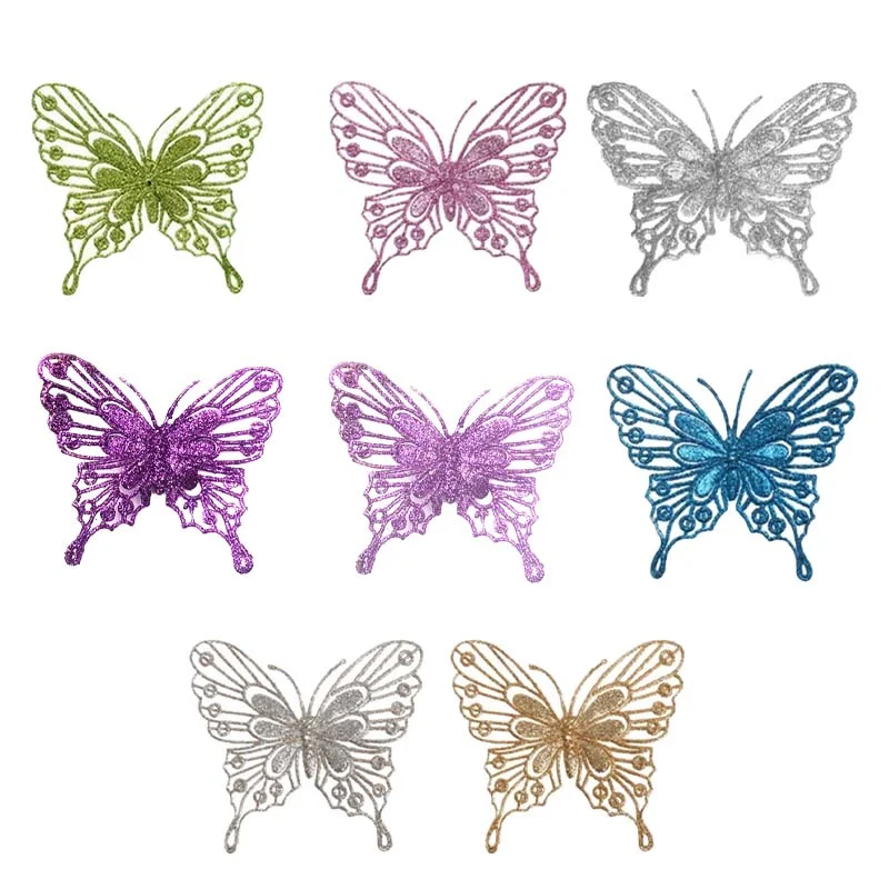 PARTY HUT 10Pcs Christmas Butterflies Xmas Tree Ornaments Single Layer Gold Powder Glitter Artificial DIY Crafts Decor
PARTY HUT 10Pcs Christmas Butterflies Xmas Tree Ornaments Single Layer Gold Powder Glitter Artificial DIY Crafts Decor