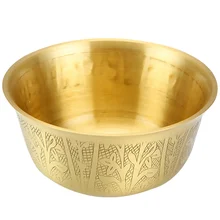 Copper Bowl Ornament Temple Bowls Water Offering Rice Home Goods Delicate God Sacrificial Household Items Decorate Buddha Brass