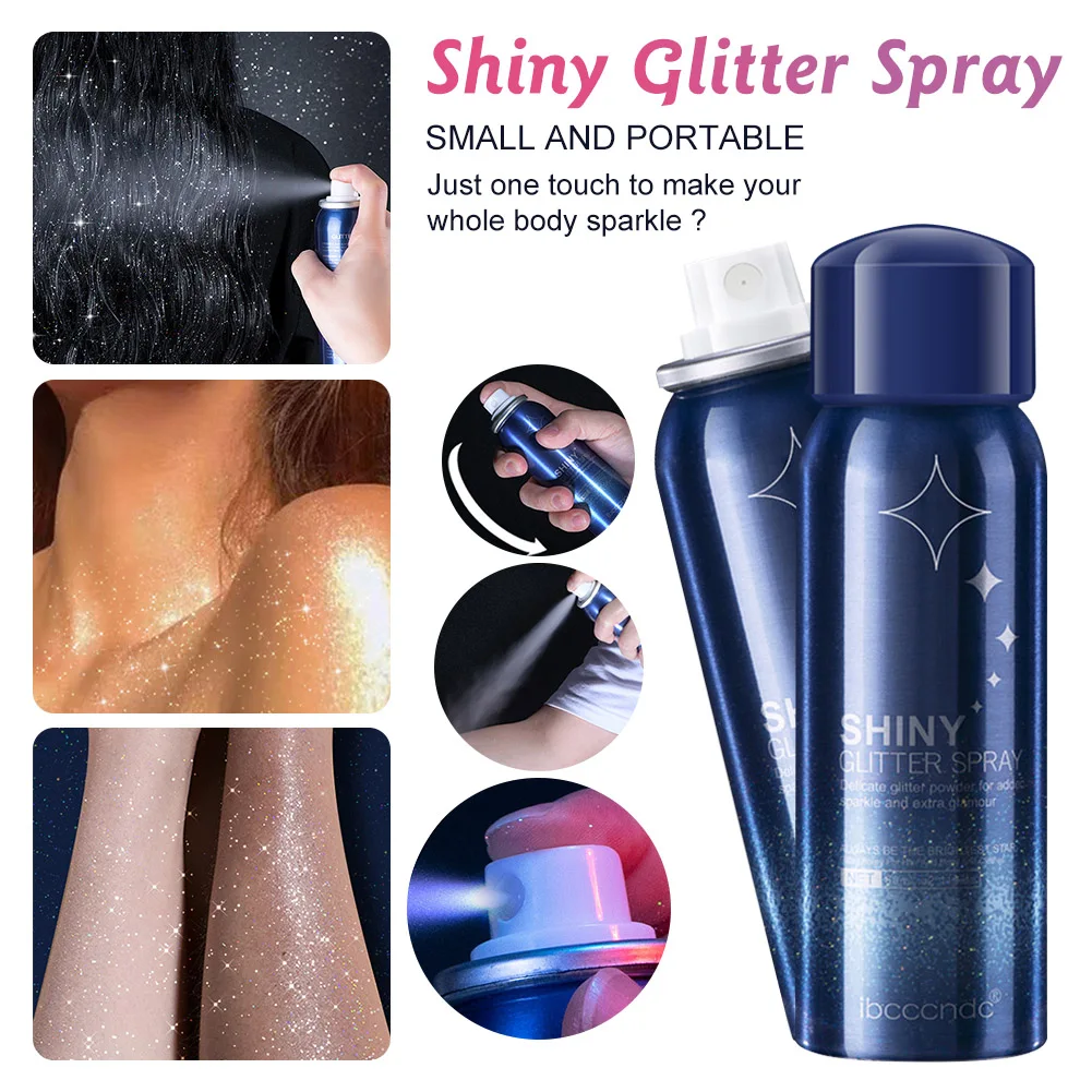 60ml Hair Body Glitter Spray Sparkly Shimmery Glow Face Highlighter Long Lasting Holographic Powder Sprays for Party New
60ml Hair Body Glitter Spray Sparkly Shimmery Glow Face Highlighter Long Lasting Holographic Powder Sprays for Party New