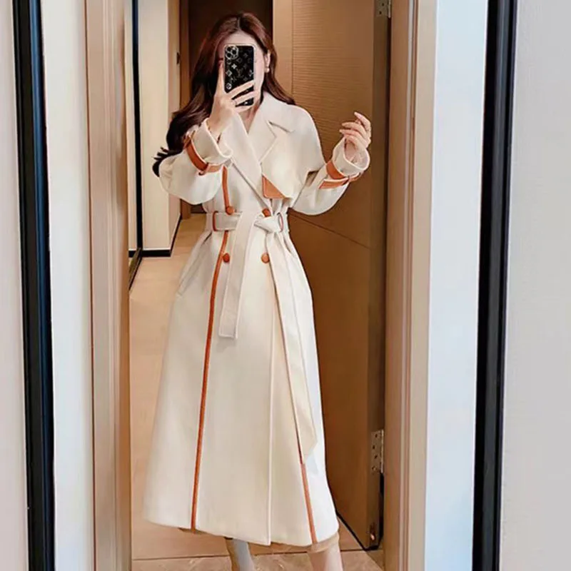 Autumn and Winter 2022 New Korean Fashion Temperament Color Blocking Slim Fit Warm Thickened Medium Long Woolen Coat Women
Autumn and Winter 2022 New Korean Fashion Temperament Color Blocking Slim Fit Warm Thickened Medium Long Woolen Coat Women