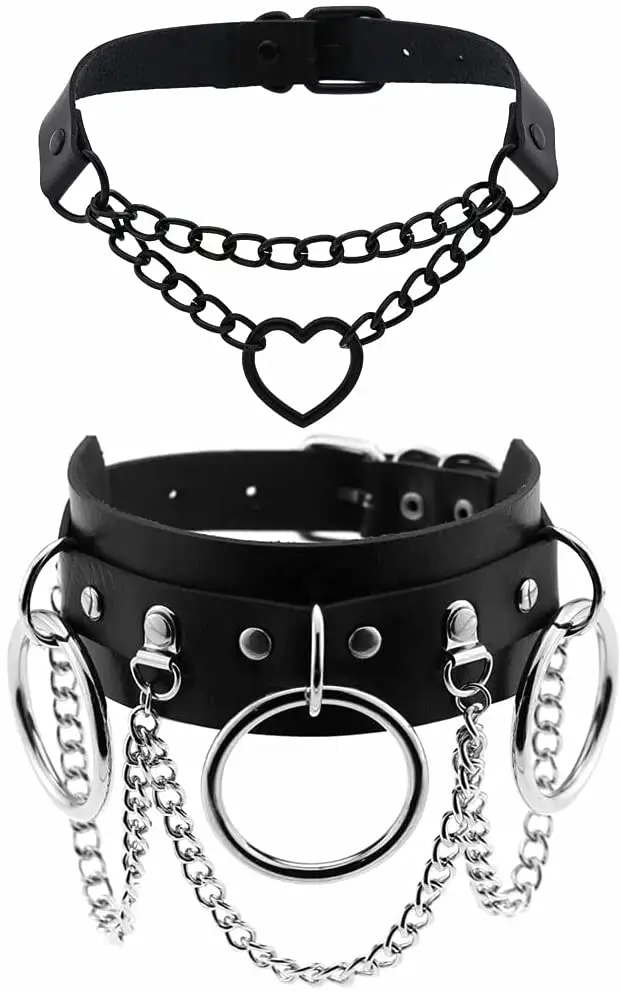 Punk Leather Choker Necklaces Gothic PU Necklace Adjustable Love Heart Spiked Vintage Black Soft Collar Necklace for Women Girls
Punk Leather Choker Necklaces Gothic PU Necklace Adjustable Love Heart Spiked Vintage Black Soft Collar Necklace for Women Girls