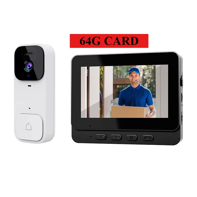 Беспроводной дверной звонок с камерой 2.4G
Беспроводной дверной звонок с камерой 2.4G