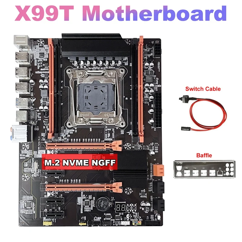 Материнская плата X99 с перегородкой и кабелем переключателя, модель M.2 NVME NGFF с поддержкой DDR4 4X16G, комплект для замены
Материнская плата X99 с перегородкой и кабелем переключателя, модель M.2 NVME NGFF с поддержкой DDR4 4X16G, комплект для замены