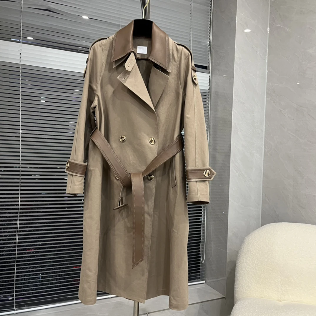 Khaki windbreaker coat women's mid-length 2023 spring and autumn new Korean small British style senior sense coat
Khaki windbreaker coat women's mid-length 2023 spring and autumn new Korean small British style senior sense coat