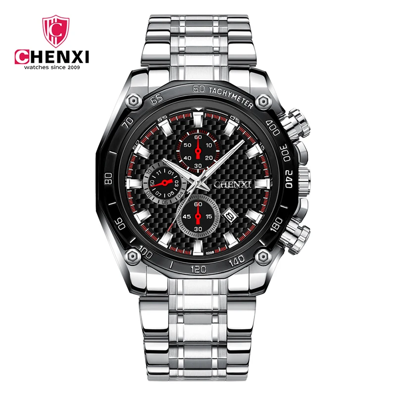 CHENXI Men Sports Watch Stainless Steel Large Dial Waterproof Watch For Men Top Fashion Casual Men's Watches Student Watch Gift
CHENXI Men Sports Watch Stainless Steel Large Dial Waterproof Watch For Men Top Fashion Casual Men's Watches Student Watch Gift