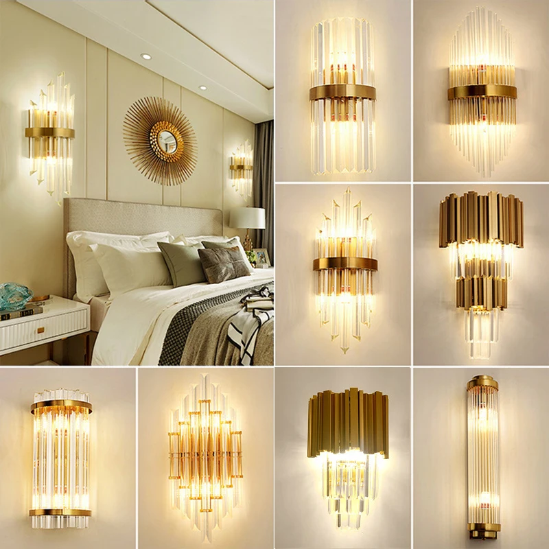 LED Dimmable Wall Lamps Crystal Indoor Gold Wall Lights for Bedroom Bedside Modern Interior Home Decorative Mirror Free Shipping
LED Dimmable Wall Lamps Crystal Indoor Gold Wall Lights for Bedroom Bedside Modern Interior Home Decorative Mirror Free Shipping