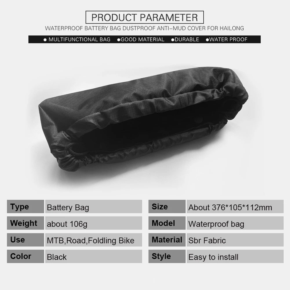 Rain Cover Battery Box Bag Components Easy To Use Replacement Tarp WaterProof 1 PCS 106g 376x105x112mm Protected Black
Rain Cover Battery Box Bag Components Easy To Use Replacement Tarp WaterProof 1 PCS 106g 376x105x112mm Protected Black
