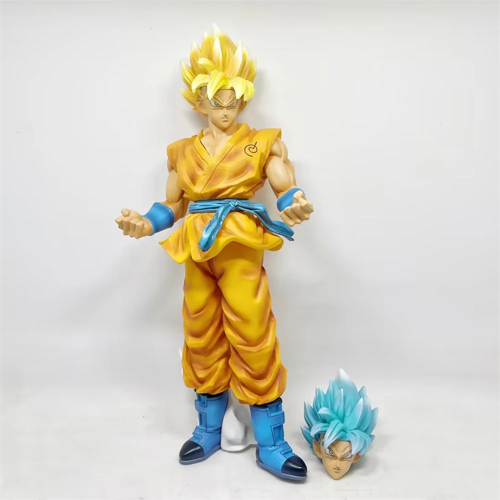 

Экшн-фигурка из аниме «Драконий жемчуг Z» Super Saiyan Son Goku Kakarotto с двойной головой GK, ПВХ, Коллекционная модель, кукла, игрушка 30 см