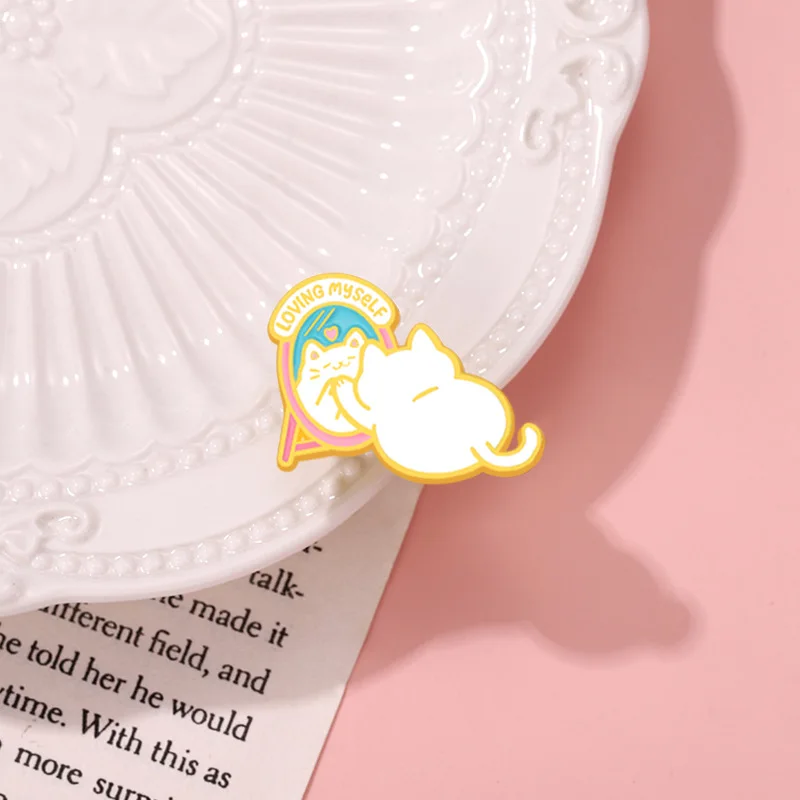 Looking In The Mirror A Cat S Tale Enamel Pin Cartoon Brooch Lapel Badges Jewelry Gift Funny Cute Fashion Kids Friends Women
Looking In The Mirror A Cat S Tale Enamel Pin Cartoon Brooch Lapel Badges Jewelry Gift Funny Cute Fashion Kids Friends Women
