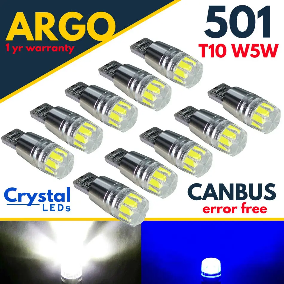 501 Led Xenon Bulbs T10 White Side Light Car Van Canbus Free Cree Wedge Lamp 12v 
501 Led Xenon Bulbs T10 White Side Light Car Van Canbus Free Cree Wedge Lamp 12v