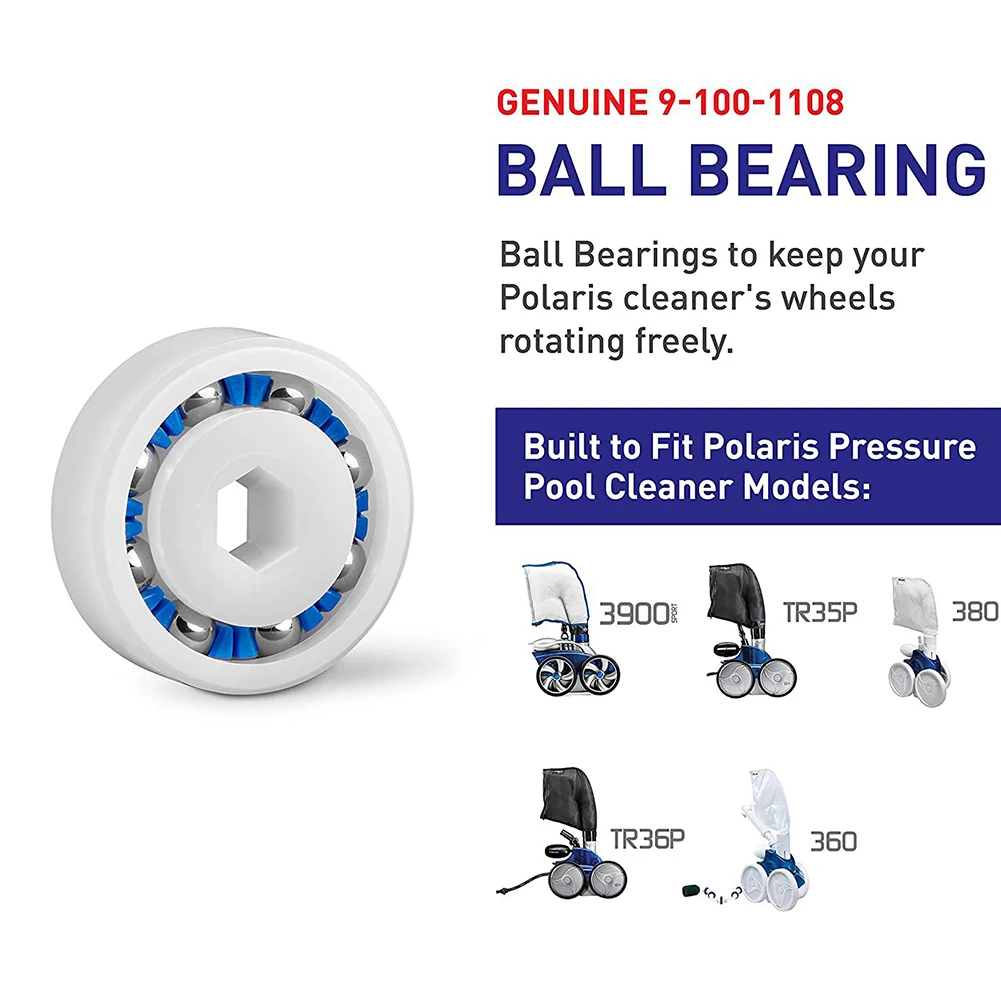 8 Pcs Wheel Ball Bearing 9-100-1108 Replacement For Polaris 360, 380, 3900 Sport Swimming Pool Cleaner Accessories
8 Pcs Wheel Ball Bearing 9-100-1108 Replacement For Polaris 360, 380, 3900 Sport Swimming Pool Cleaner Accessories
