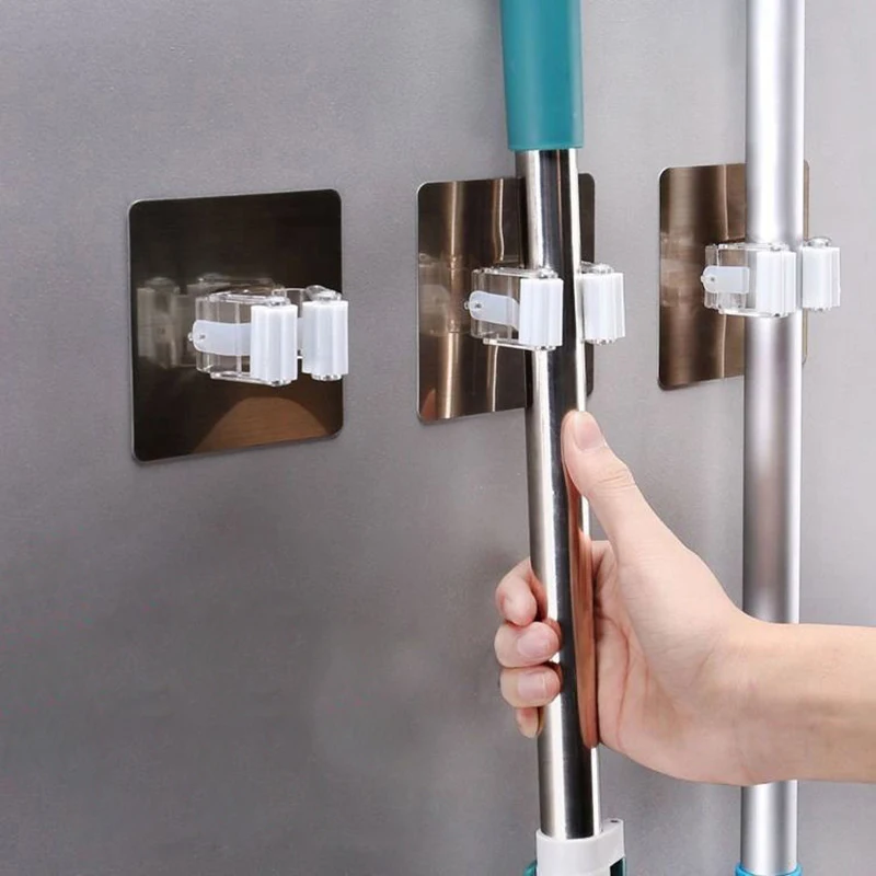 Adhesive Multi-Purpose Hooks 2pcs Wall Mounted Mop Organizer Holder RackBrush Broom Hanger Hook Kitchen bathroom Strong Hooks
Adhesive Multi-Purpose Hooks 2pcs Wall Mounted Mop Organizer Holder RackBrush Broom Hanger Hook Kitchen bathroom Strong Hooks