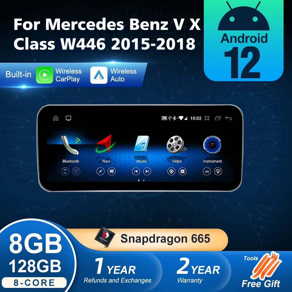 Android 12 Wireless CarPlay 8+128 For Mercedes Benz X V Class W446 W447 2015-2018 Car Multimedia Navigation GPS SWC DSP 4G WiFi
Android 12 Wireless CarPlay 8+128 For Mercedes Benz X V Class W446 W447 2015-2018 Car Multimedia Navigation GPS SWC DSP 4G WiFi