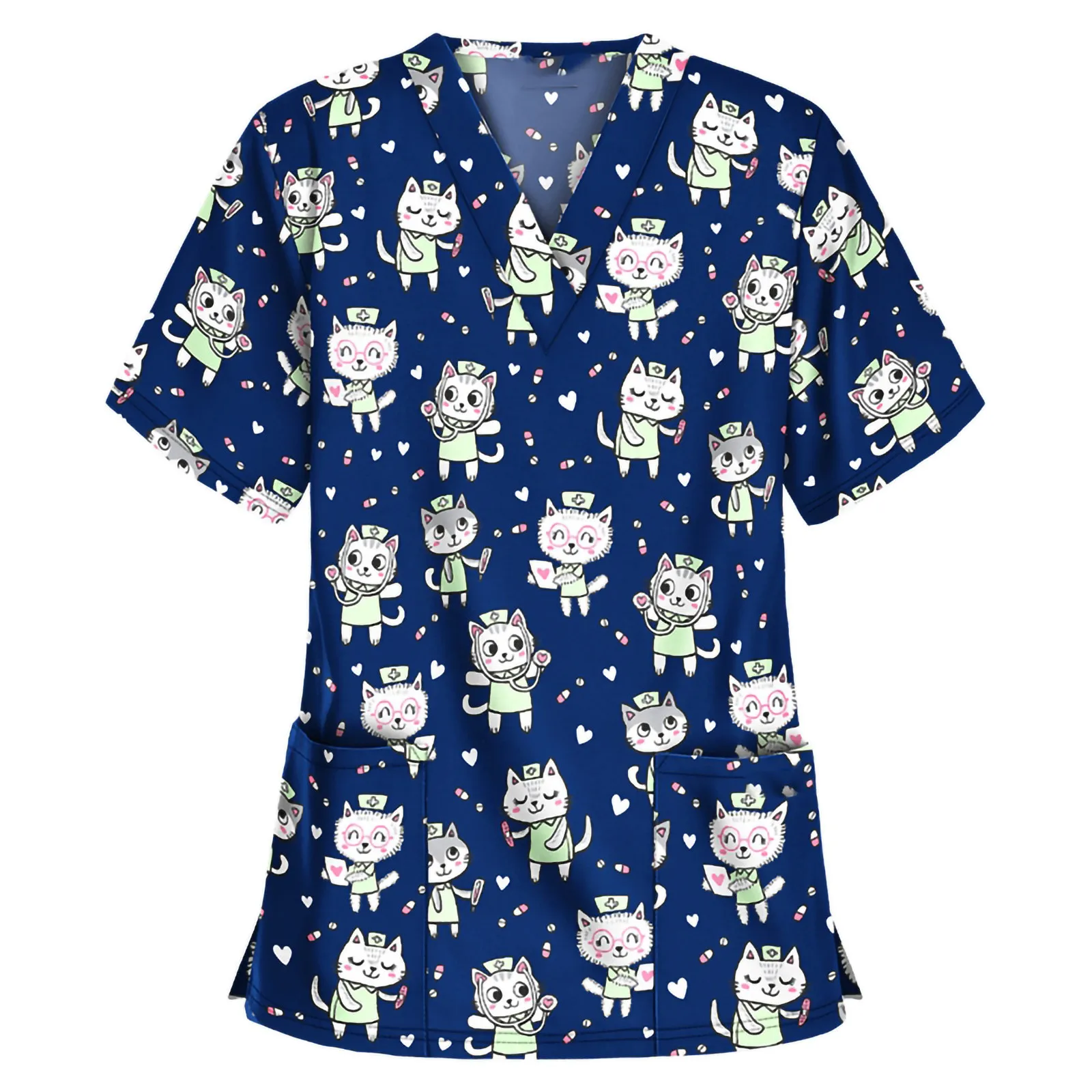 Women Short Sleeve V-neck Tops Working Cartoon Print Blouse Plain Long Sleeve Women Workout Top Women
Women Short Sleeve V-neck Tops Working Cartoon Print Blouse Plain Long Sleeve Women Workout Top Women