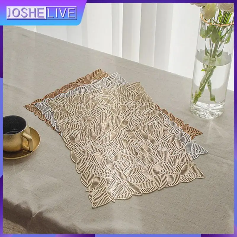 European Style Heat Insulation Mat Hollow Light Luxury Table Mat Bronzing Leaves Restaurant Placemat Kitchen Accessories Square
European Style Heat Insulation Mat Hollow Light Luxury Table Mat Bronzing Leaves Restaurant Placemat Kitchen Accessories Square