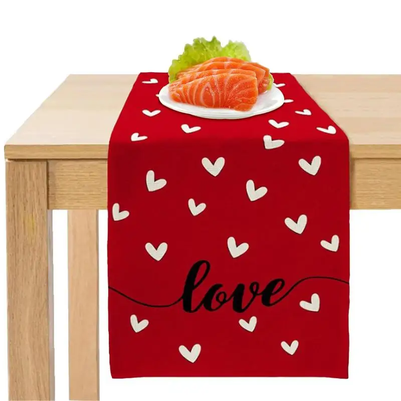 Valentine's Day Table Runners Christmas Red Table Runners With Heart Print Spring Table Decorations For Party Holiday Kitchen
Valentine's Day Table Runners Christmas Red Table Runners With Heart Print Spring Table Decorations For Party Holiday Kitchen