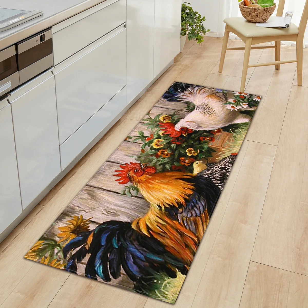 Rooster Hen Chicks Kitchen Mat Rugs Cushioned Non-Slip Floor Mats for Home Door Entrance Outdoor Doormat Bedroom Carpet
Rooster Hen Chicks Kitchen Mat Rugs Cushioned Non-Slip Floor Mats for Home Door Entrance Outdoor Doormat Bedroom Carpet