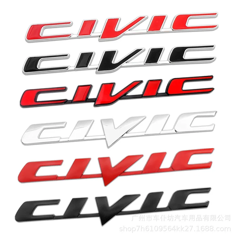 Car 3D Metal Emblem Badge Sticker for Honda Civic Car Rear Tail Trunk Letter Logo Stickers Decals Auto Accessories Car Styling
Car 3D Metal Emblem Badge Sticker for Honda Civic Car Rear Tail Trunk Letter Logo Stickers Decals Auto Accessories Car Styling