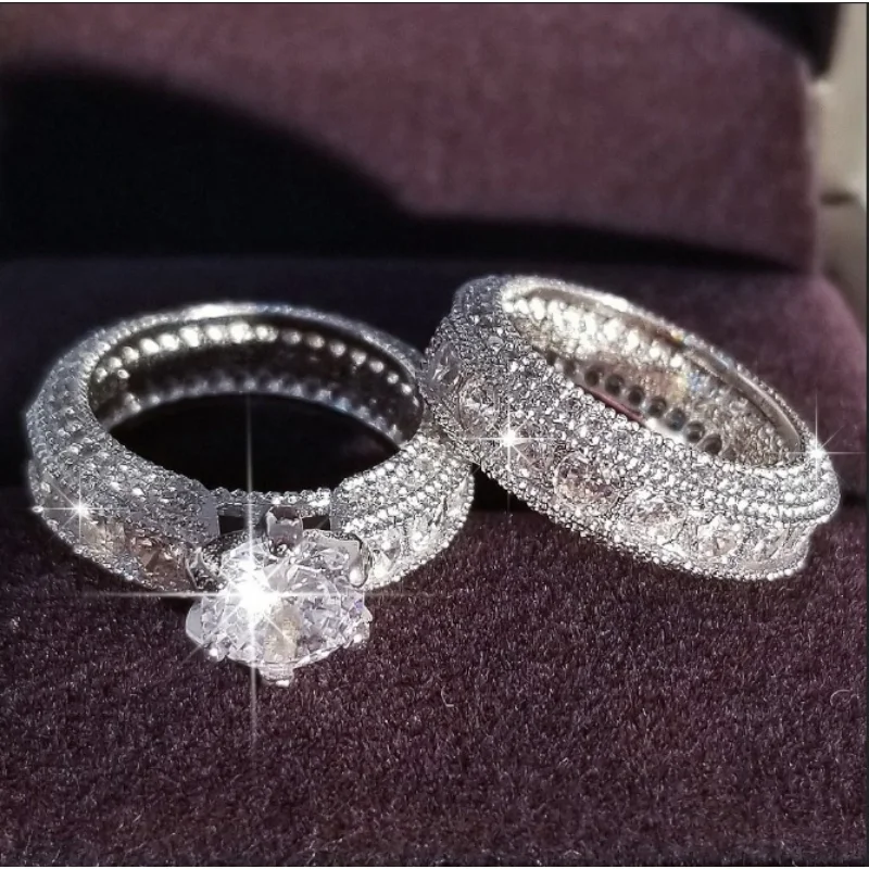 2pc Fashion Luxury Engagement Wedding Set Ring Women's Crystal Set Sparkling Anniversary Gift Trendy Unique Jewellery
2pc Fashion Luxury Engagement Wedding Set Ring Women's Crystal Set Sparkling Anniversary Gift Trendy Unique Jewellery