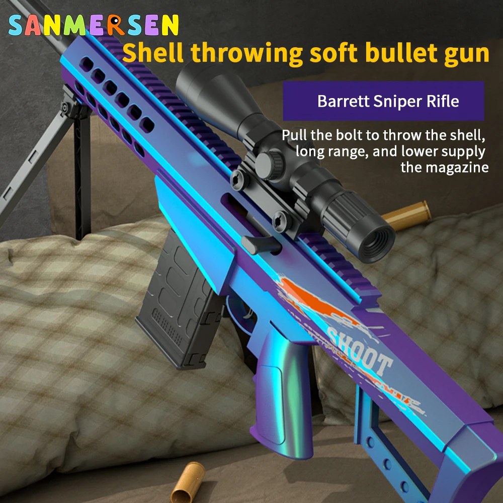 

AWM Airsoft Gun Pistol Shell Ejecting Soft Bullet Gun Toy Weapon Children Armas Blaster Shoot Toy Guns For Boys Outdoor CS Game