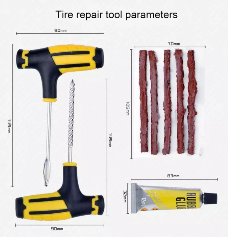 Auto Repair Set Car Tire Repair Tool Kit Garage Studding Tool Set Auto Motorcycle Tubeless Tyre Puncture Plug Car Accessories
Auto Repair Set Car Tire Repair Tool Kit Garage Studding Tool Set Auto Motorcycle Tubeless Tyre Puncture Plug Car Accessories