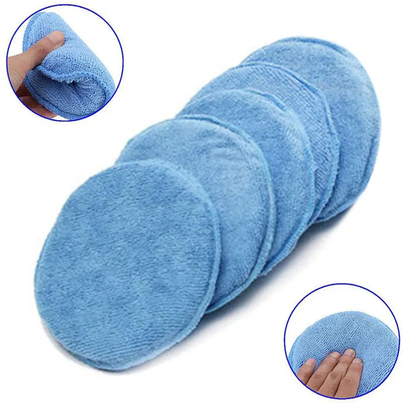 

5" Diameter Microfiber Wax Applicator Polishing Sponges pads Car washer Sponges Car &Motorcycles Accessories Blue