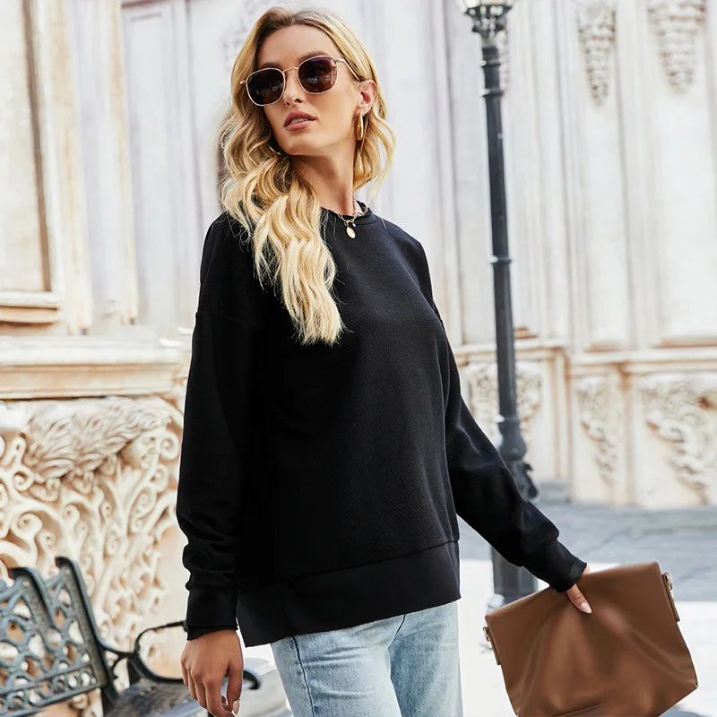 Women Autumn Solid Colors Loose Casual Sweaters All-match Warm Tops Street New Fashion Pullover Sweaters Black O-Neck Pullovers
Women Autumn Solid Colors Loose Casual Sweaters All-match Warm Tops Street New Fashion Pullover Sweaters Black O-Neck Pullovers