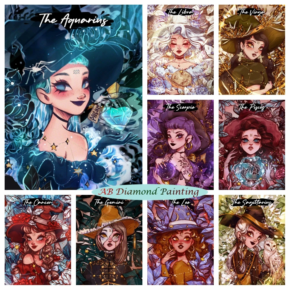 12 Constellation 5D AB Diamond Painting Zodiac Witch Libra Scorpio Art Aquarius Hobby Embroidery Kit Cross Stitch Room Decor
12 Constellation 5D AB Diamond Painting Zodiac Witch Libra Scorpio Art Aquarius Hobby Embroidery Kit Cross Stitch Room Decor