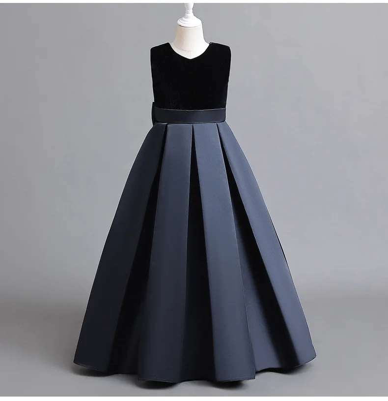 Children Classic Retro Big Bow Long Dresses Elegant Solid Sleeveless Costume For Girl Weddings Ball Gown Birthday Party Vestidos
Children Classic Retro Big Bow Long Dresses Elegant Solid Sleeveless Costume For Girl Weddings Ball Gown Birthday Party Vestidos