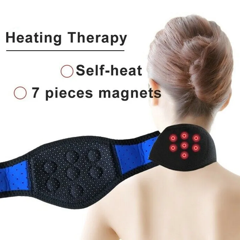 

Hot Sale Neck Brace Magnetic Therapy Tourmaline Neoprene Neck Support Self Heating Neck Magnet Protect Band For Neck Pain