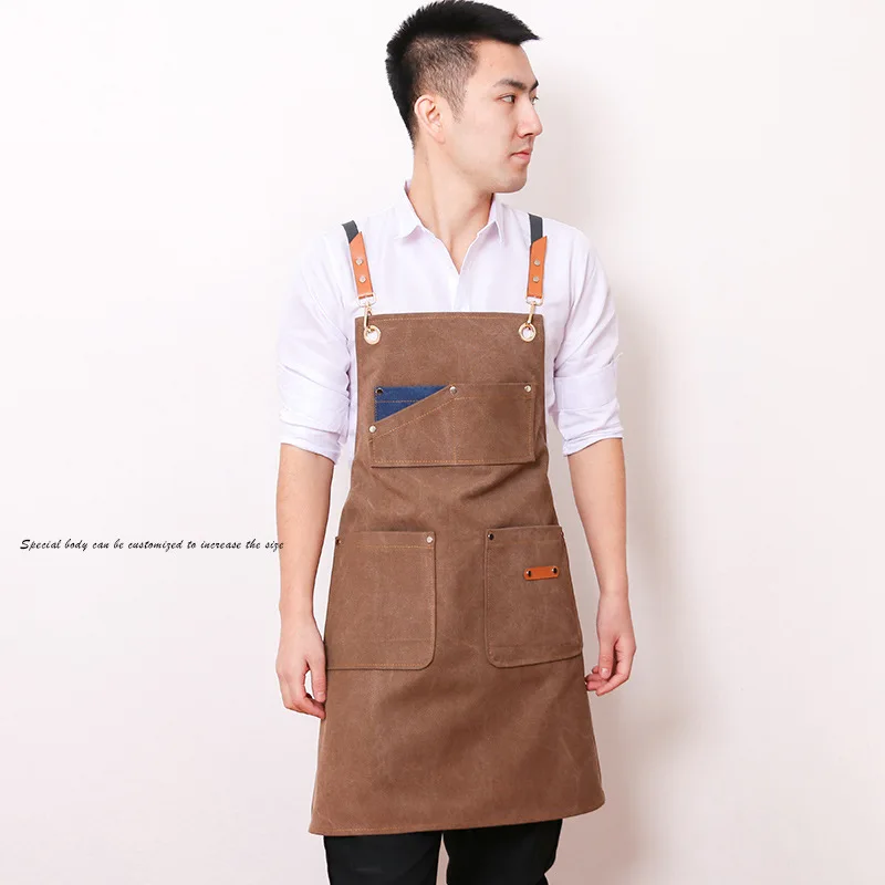 Denim canvas apron milk tea shop barber baking coffee shop men's and women's overalls
Denim canvas apron milk tea shop barber baking coffee shop men's and women's overalls