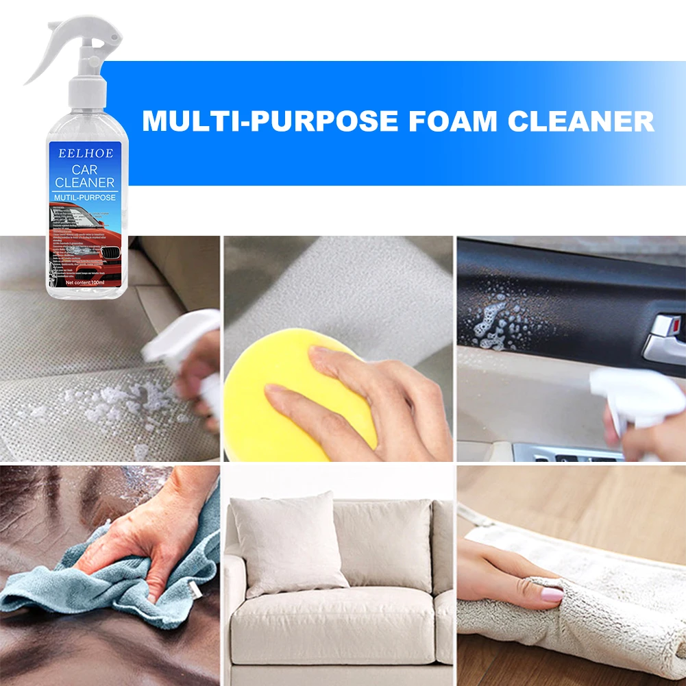 100ML Foam Cleaner Spray Multi Purpose Foam Car Interior Cleaner Universal Leather Cleanser Automotive Sofa Cleaning Agent HOT
100ML Foam Cleaner Spray Multi Purpose Foam Car Interior Cleaner Universal Leather Cleanser Automotive Sofa Cleaning Agent HOT